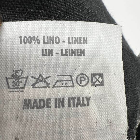 Gunex Pants Womens 10 Black Italian Linen Straight Leg Trouser Classic Capsule - Picture 6 of 7